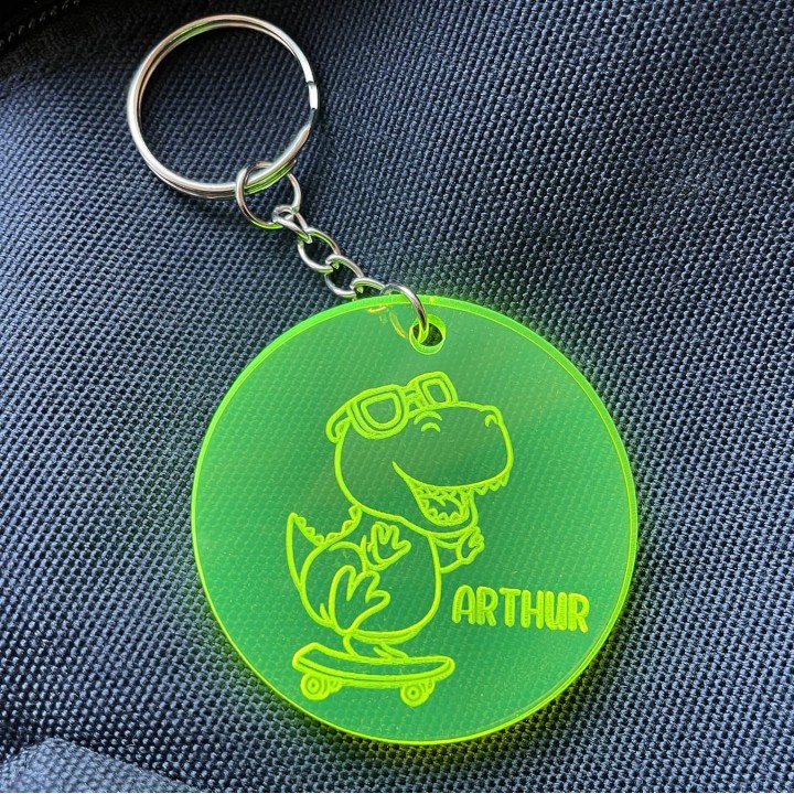 Porte-clé dinosaure personnalisé