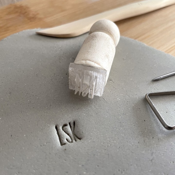 Tampon signature pour céramique Monogramme