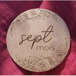 Cartes étape fleurs en bois - Bébé et Grossesse
