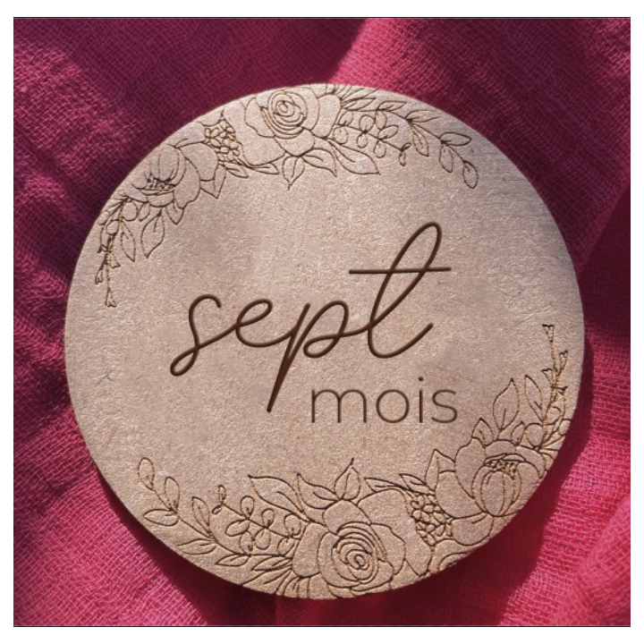 Cartes étape fleurs en bois - Bébé et Grossesse