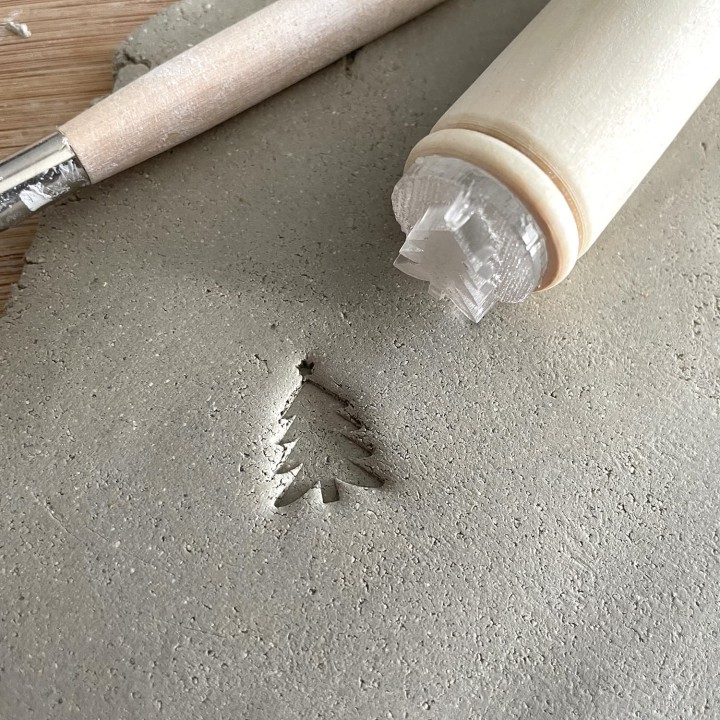 Tampon pour céramique Sapin de Noël