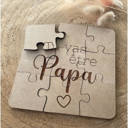 Puzzle en bois Futur Papa