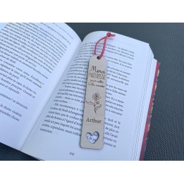 Marque-page Merci Maitresse Personnalisé en bois