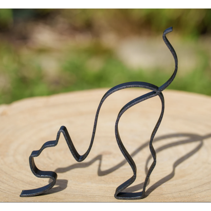 Décoration Minimaliste Chat qui s'étire