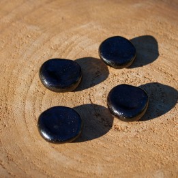 Worry stones pierre d'apaisement noir pailleté