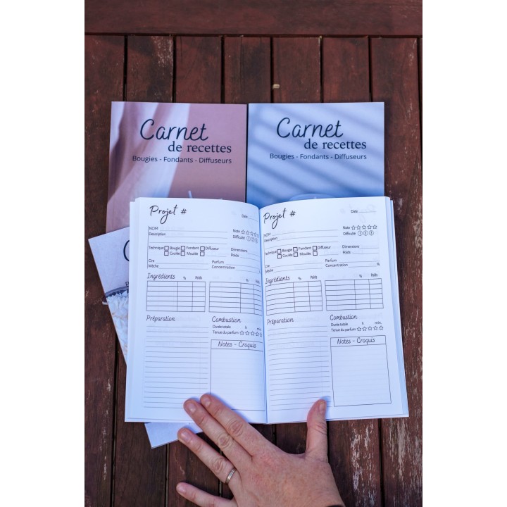 Carnet de suivi de recettes pour bougies