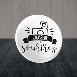 Badge Photographe - Chasseur de sourires
