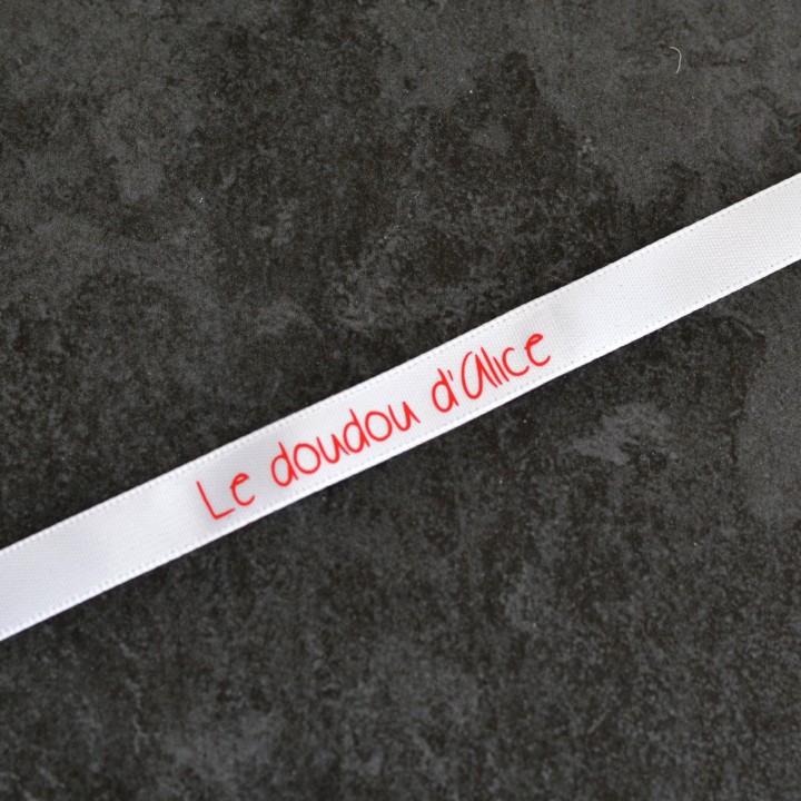 Ruban d'identification - Ruban doudou perdu - Personnnalisable